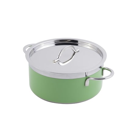 Bon Chef Classic Cntry French Col Pot W/Cover 9 3/8"Diax 4 3/8"H  4 Qt 9 Oz 60302LIME
